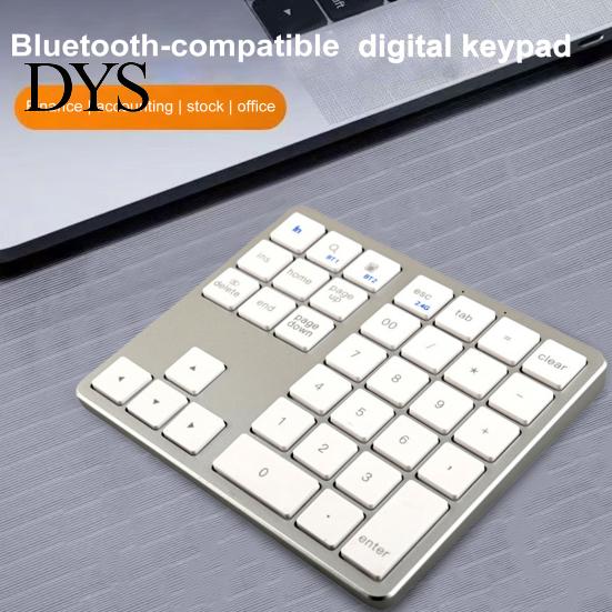 Lightweight Numeric Keypad Wireless Bluetooth-compatible Number Pad 35 Keys Silent Laptop Computer Desktop Numpad Mini Rechargeable Keyboard