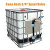 1000L Wassertank Zubehör IBC Schwanenhals Auslaufhahn IBC Behälteradapter für Wassertank IBC 3/4 Zoll Hahnadapter