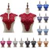 Lace Fake Collar Embroidered Corsage Hollow Design Big Flowers Detachable Front / Back Collar Lace Applique Female Charm for Sewing Shop