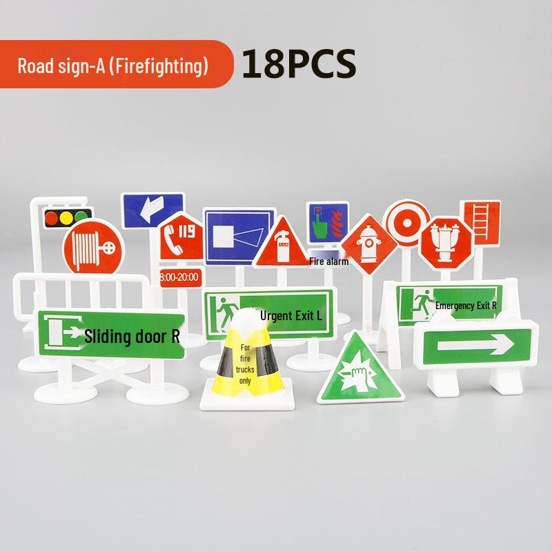 Children's City Traffic Play Mat with Small Alloy Cars - 130x100
