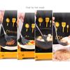 4pcs Kitchen Tools Silicone Kitchenware Gray Spatula Silicone Stainless Steel Handle Non-Stick Stir-Fry Spatula Spoon Set