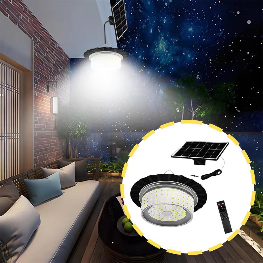 Garden Shed Yard Solar Light 360° Lighting with 5M Extension Cable Multifunctional Remote