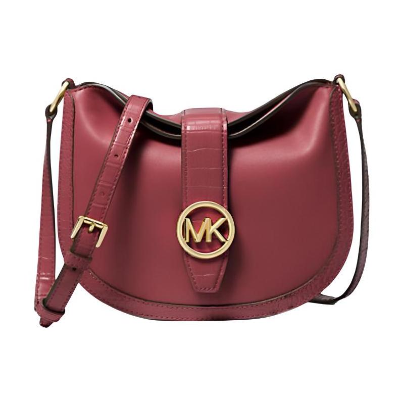 MICHAEL KORS Gabby Logo Solid Color PU Shoulder Crossbody Bag Small Women s Black Cherry чёрный