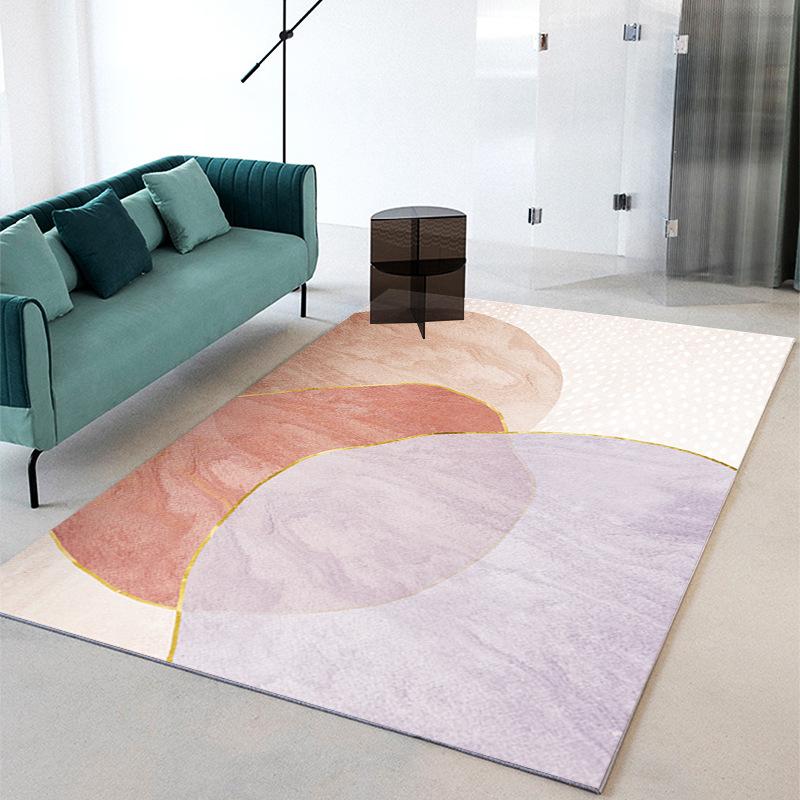 Nordic Light Luxury Carpet Fully Covered Living Room Sofa Carpet Tea Table Mat Bedroom Thickened Splicing Carpet
