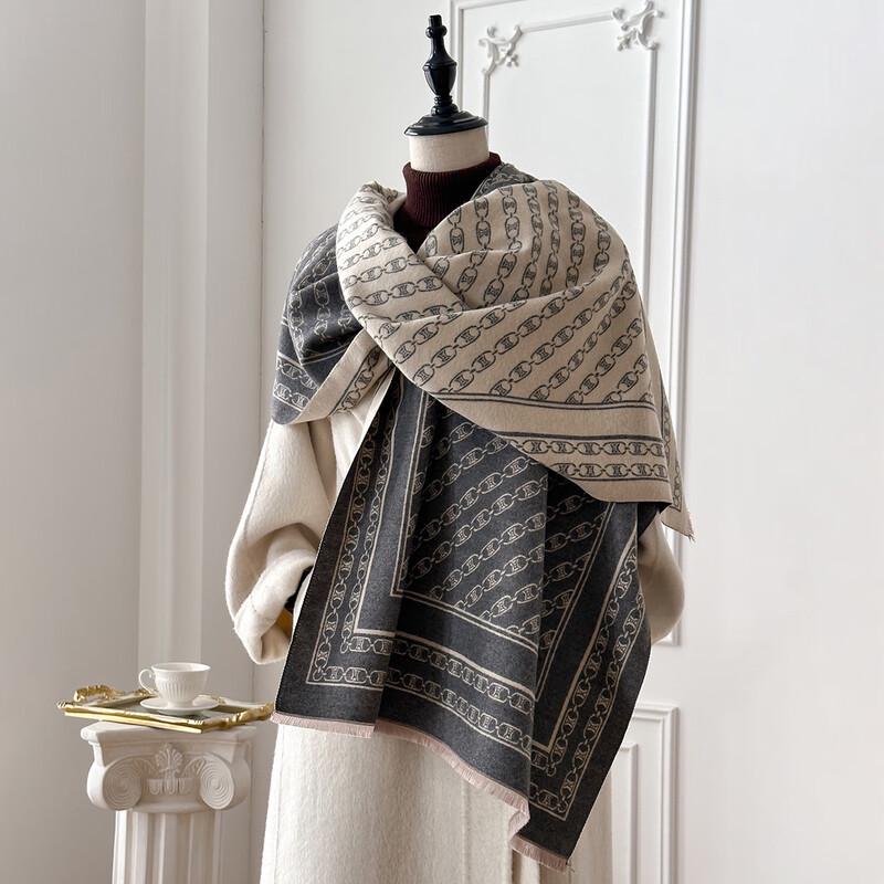 Women's Korean Style Chain Print Warm Scarf