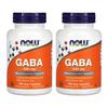 NOW Foods GABA 500mg with Vitamin B-6, 100 Veggie Capsules (2-Pack)