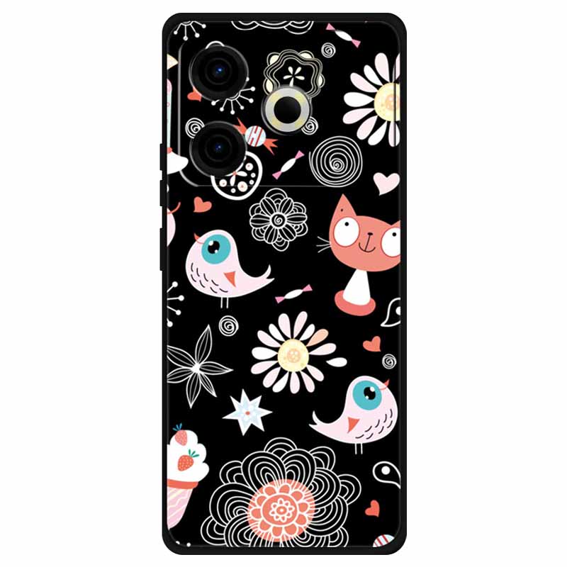 For Tecno Pova 6 Neo Case Silicone Soft Flower Space Fashion Cover For Tecno Phantom X2 Pro Cases Landscape Paint Covers Cute