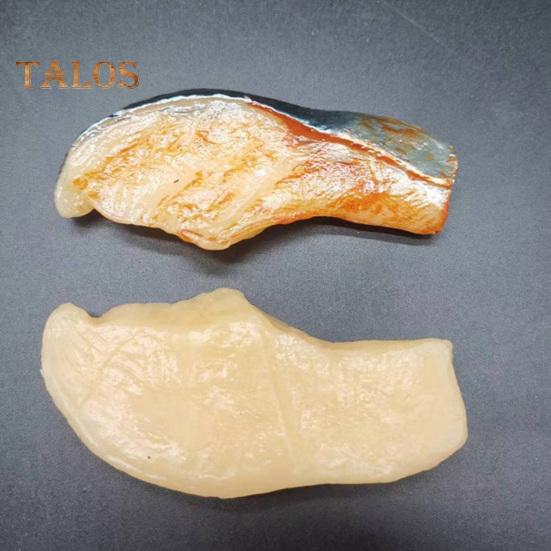 5 Stück Simulation Fischfleisch Modell Realistische Gefälschte Fisch Block Steak Ornament Foto Requisite Lebensechte Rollenspiel Lebensmittel Figurine Schaufenster Display Dekoration