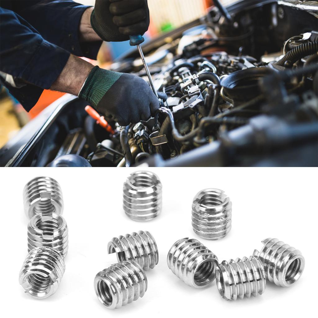 10Pcs Thread Inserts Male Female Reducing Nut Stainless Steel Repair Tool Fastener Hardware