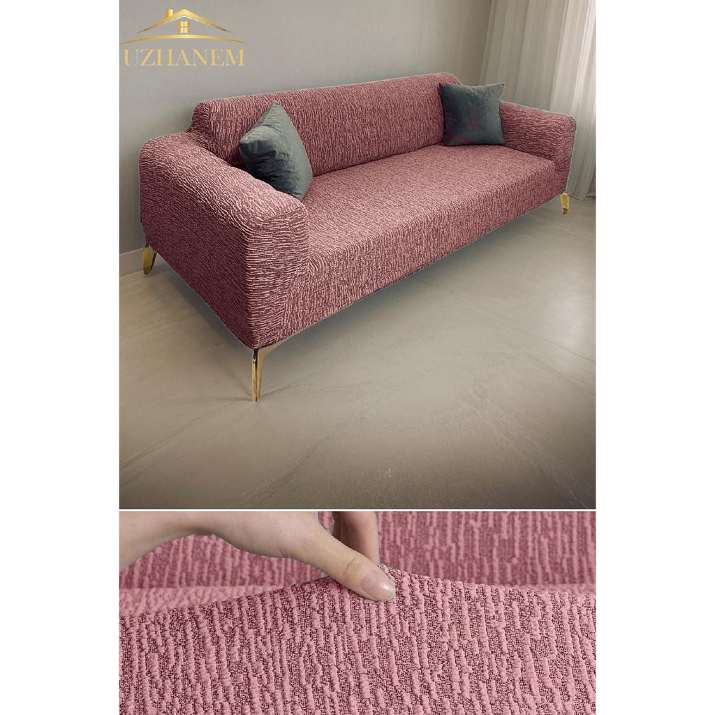 Jacquard-3-Sitzer-Sofabezug, Schlafsofa-Sofabezug (Produktinhalt 1Stk) grau