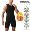 Combinaison Sauna Homme Gainant Body de Course Sweat à Fermeture Éclair Entraînement avec Short Maillot de Corps Fitness Musculation Combinaison d'Exercice Débardeur Combinaison