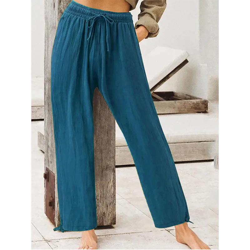 Pantaloni da donna Pantaloni casual estivi Pantaloni da donna tinta unita Pantaloni da casa