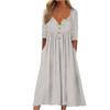 Damen Freizeitkleid Langarm Locker Einfarbig