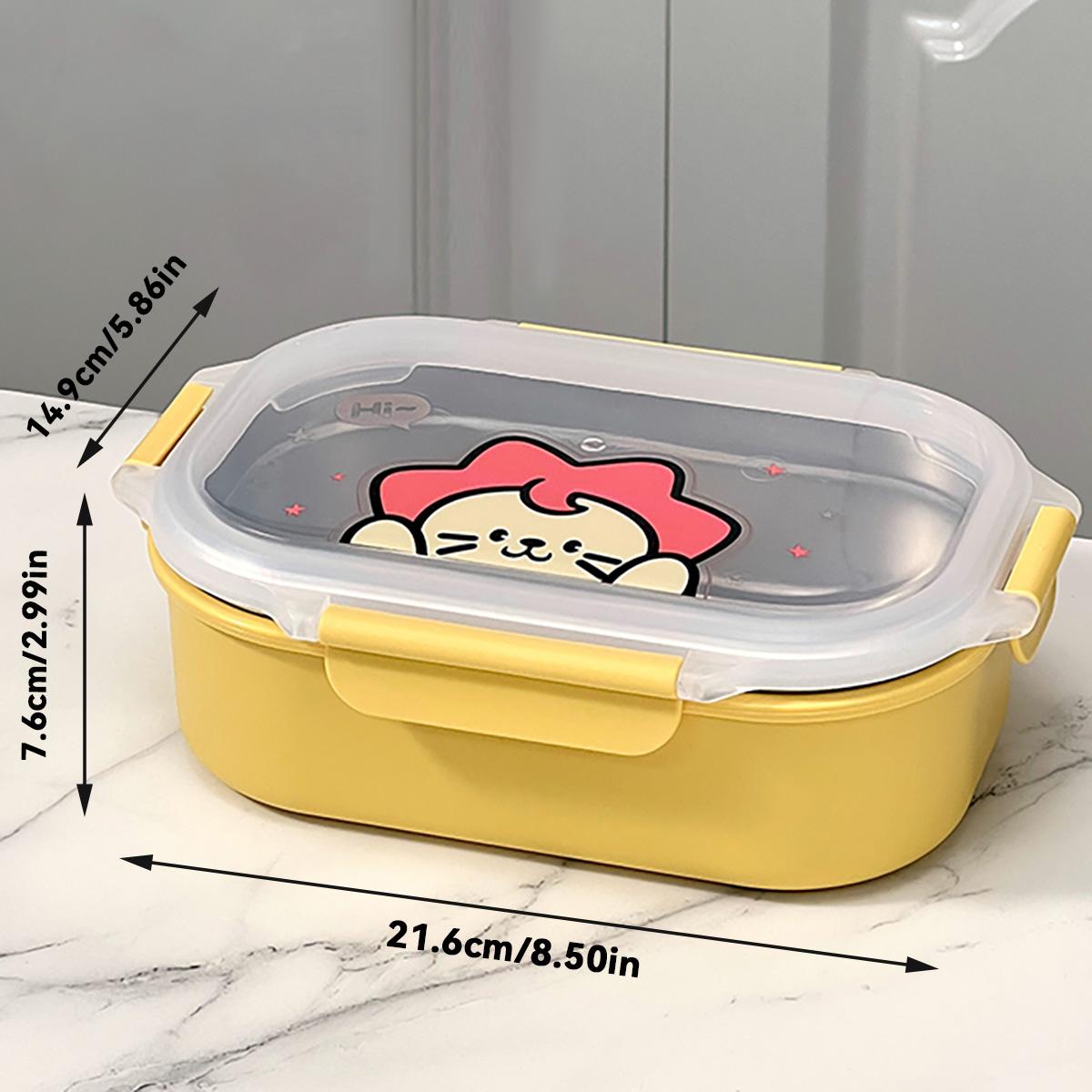 

Worthbuy 900Ml 304 Stainless Steel Lunch Box For Kids Student Microwave Heatable Picnic Portable Leak Proof Fruit Food Container жёлтый