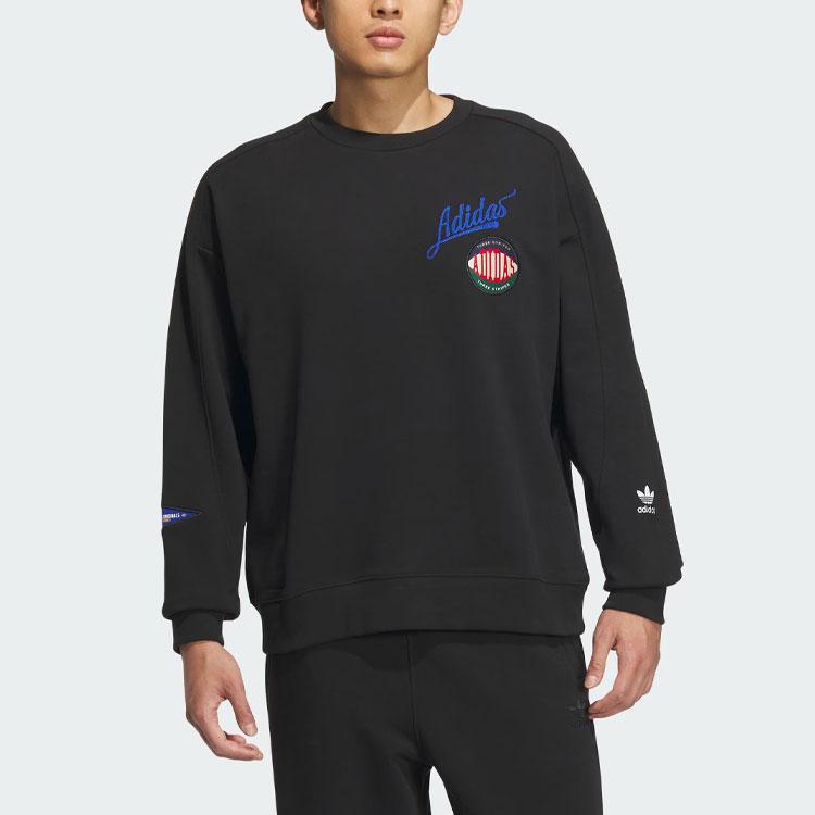 Adidas Originals Sweatshirts Men's Black Crew Neck Moderate Regular IZ1520