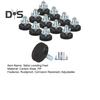 12Pcs Universal Furniture Leveling Feet with T-Nuts Strong Load-bearing Thread Adjustable Levelers Cabinet Chair Table Feet