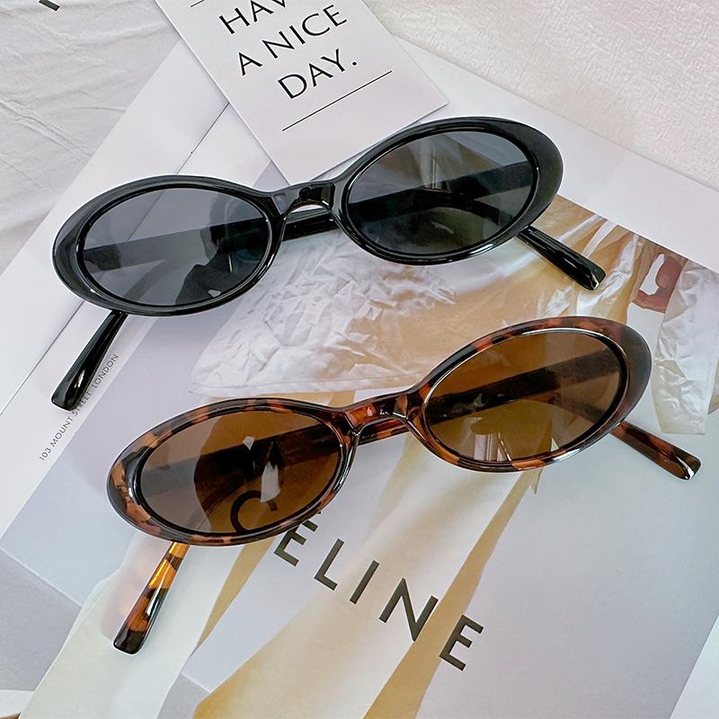 Elegant Ladies Small Spectacle Frame Frame Sun Glasses Glasses Latest Trendy Leopard Brown Womens Sun Eyeglasses Classic Oval Black Shades UV400
