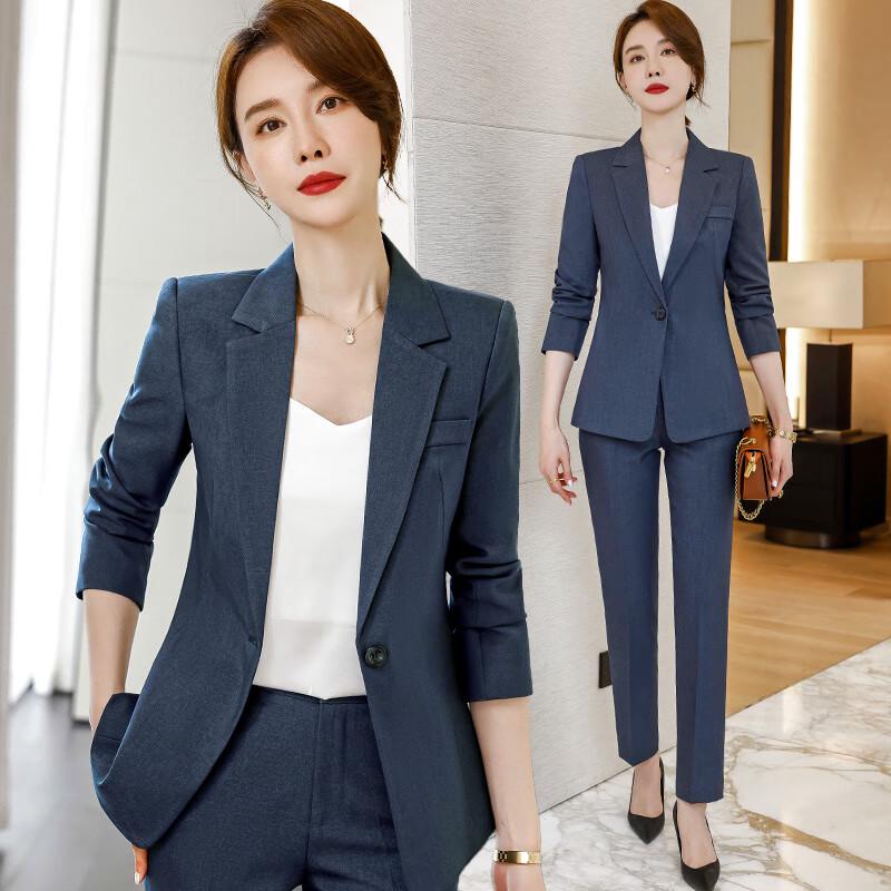 Женский деловой костюм-двойка приталенного кроя Taluoman XL