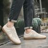 Men's shoes 2025 summer new trend fashion Korean version soft sole high sense lace-up board shoes light and comfortable casual shoes