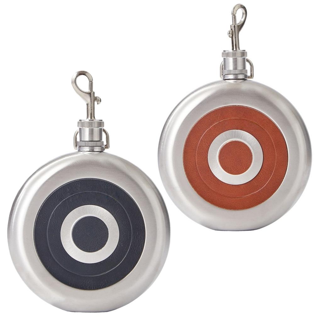8Oz Flask Faux-Leather Wrap Flask Stainless Steel Hip Flask
