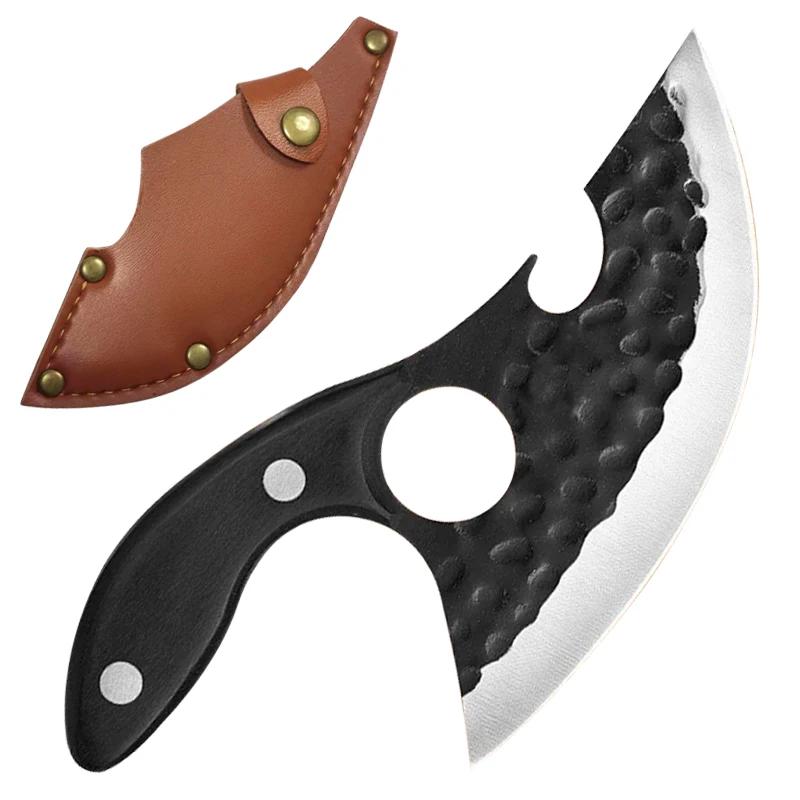 Multifunctional Kitchen Knife Hand Forged Boning Knife Bottle Opener Utility Knives Stainless Steel Chef Knife Cooking Tools BBQ