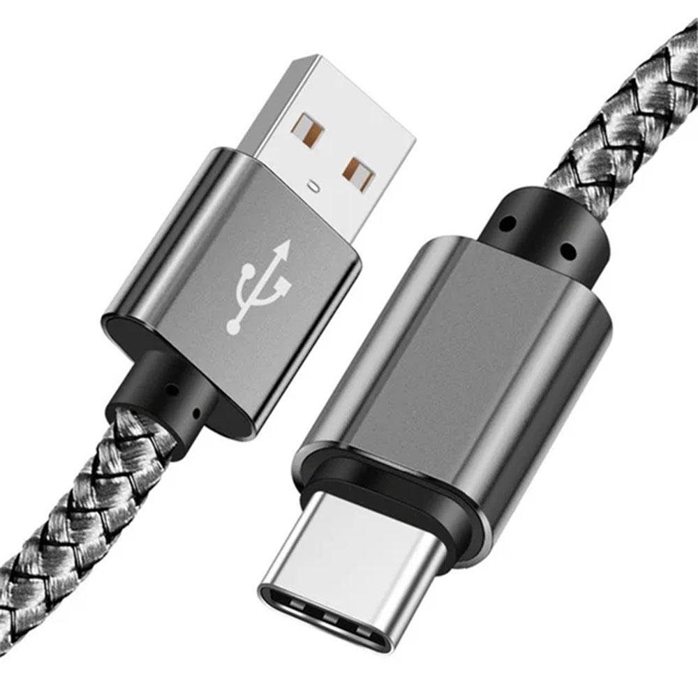 

2A USB A to Type C кабель нейлоновый оплетенный высокоскоростной кабель для передачи данных USB C кабель для быстрой зарядки подходит для Xiaomi Samsung 2m