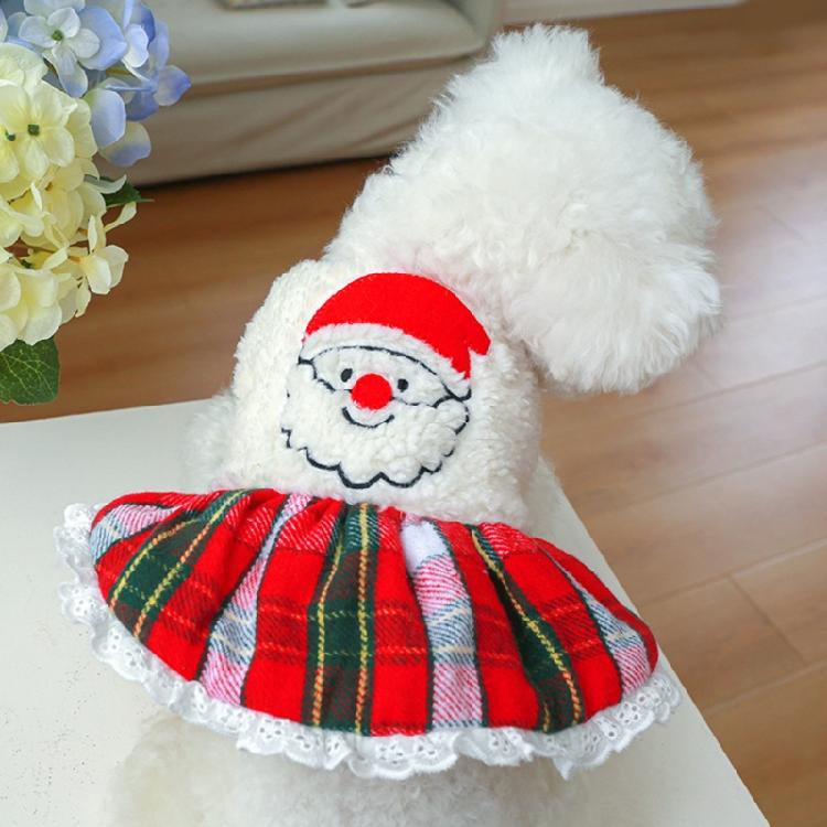 Christmas Poinsettia Flower Dog Costume Christmas Costumes Festival Skirts