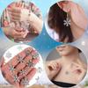 100 Pieces Christmas Snowflake Charms Assorted Snowflake Silver Charms Alloy Ant