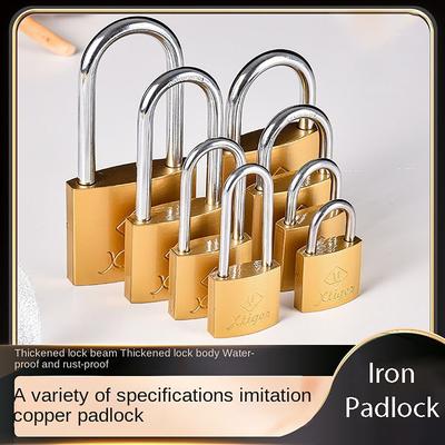 With 3 Keys Brass Padlock Anti-theft Student Household Lock Copper Lock  for Travel Suitcase