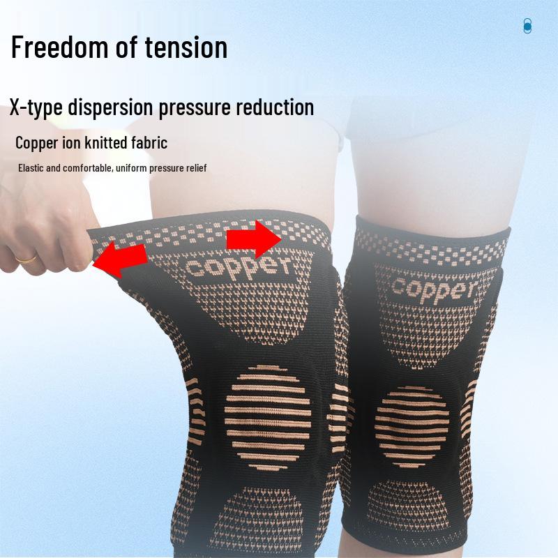 Copper-Infused Silicone Knee Pads for Cycling, Mountaineering, and Basketball