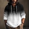 Printed Men's Cotton And Linen Shirt Hooded Long-sleeved Hooded Spring And Summer Casual Daily Wear