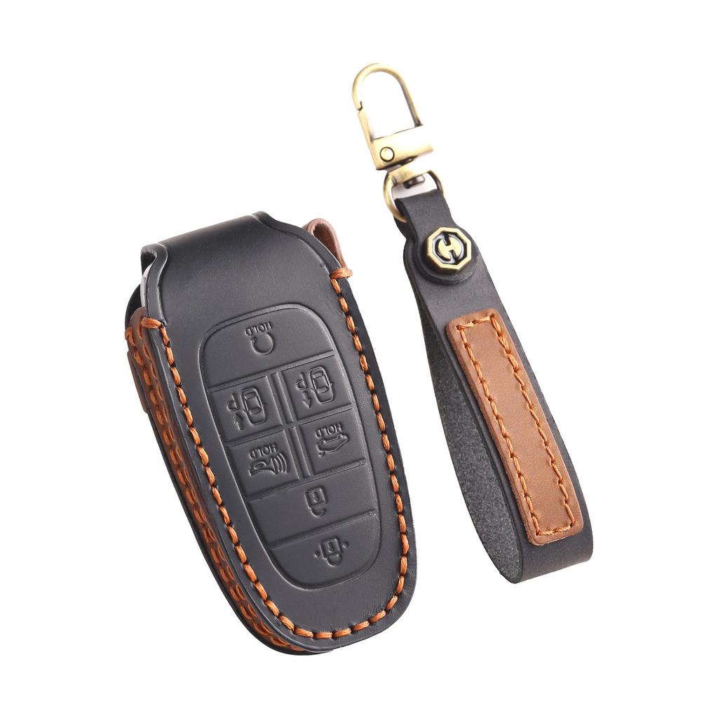 Suitable for New Style Hyundai IX35/IX45 Handmade Cowhide High-End Car Key Cases keychain