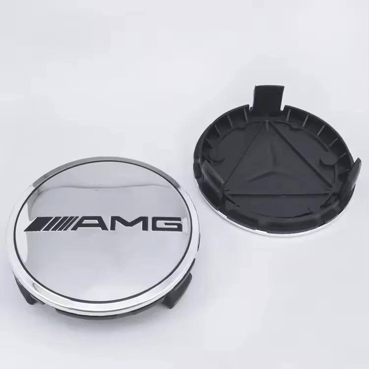 4Pcs 75mm Brabus Logo Car Emblem Wheel Center Hub Cap Accessories AMG Apple  For Mercedes Benz W204 GLA GLC CLA W205 W203 W206
