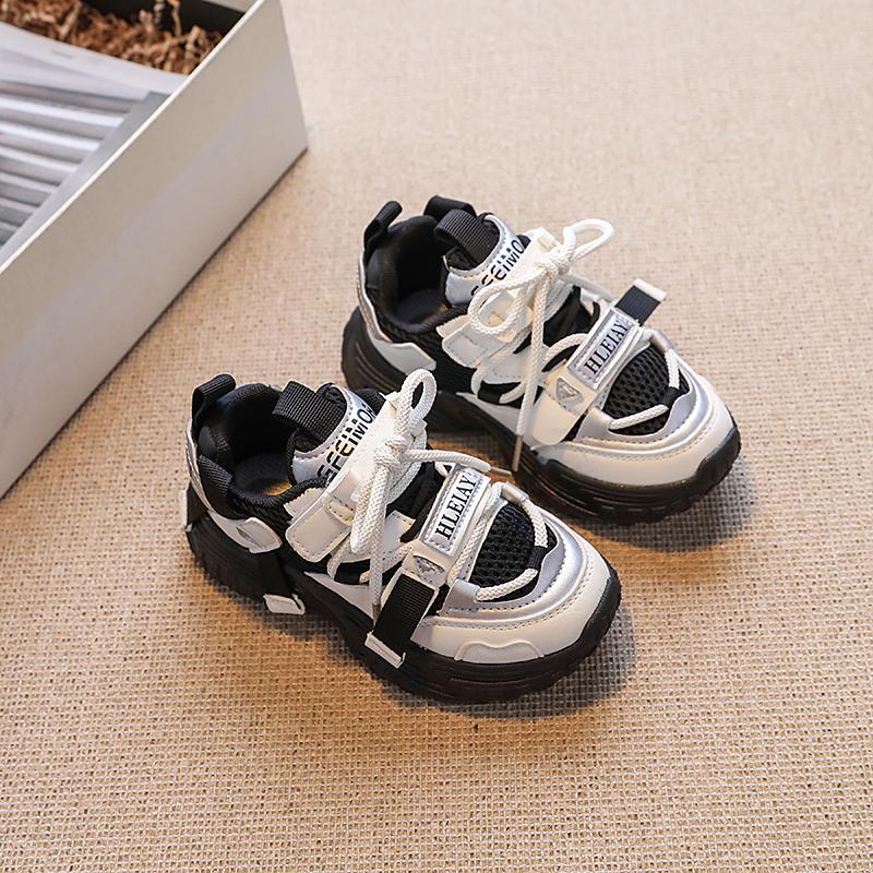 

Детская мода Four Seasons Дышащая повседневная обувь для детей Бег Спорт Студенты Девочки Трендовые удобные кроссовки для спортзала 26 чёрный