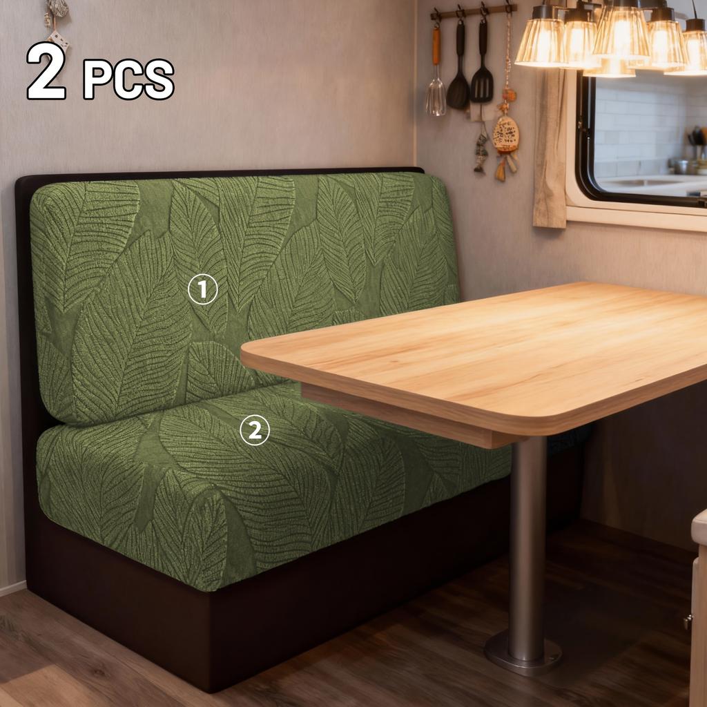 2 Stück/Set Wohnmobil Dinette Sitzbezug Jacquard Camper Ganzjahres-Schutzbezug Wohnmobil Auto Sitzbankbezug Sitzhülle für Bar Café Dekoration