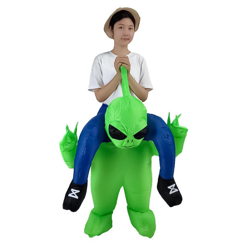 Halloween Inflatable Alien Ghost Costume: Funny Cartoon Mascot Prop