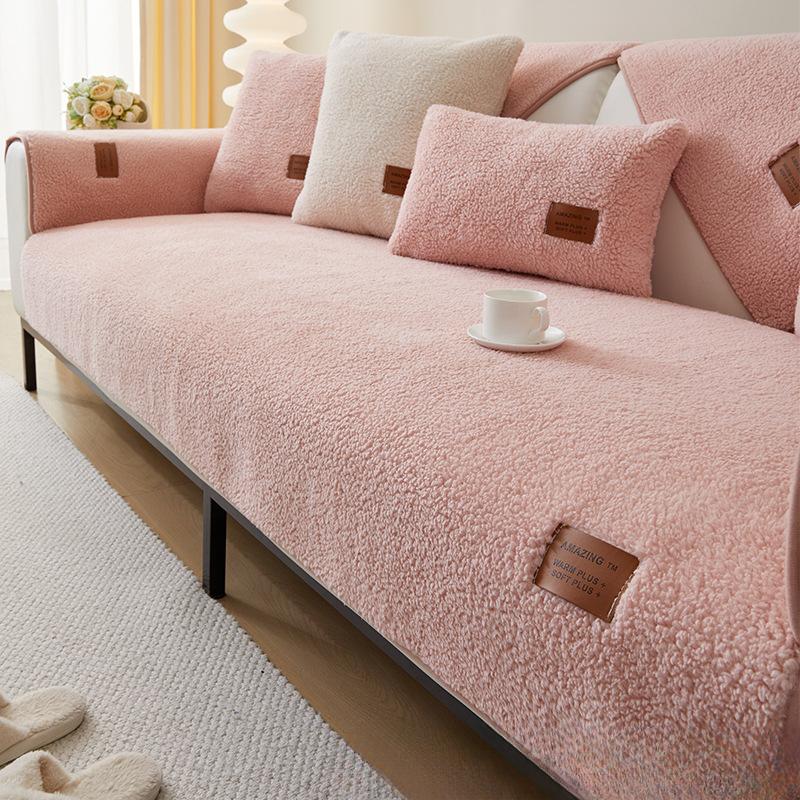

Подушка для дивана, зимний противоскользящий чехол для дивана из высококачественной кожи, утолщенный флисовый чехол для подушки, ткань 70*70cm