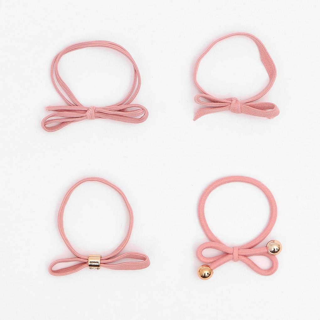 Women's Hair Tie 12-piece Set (Pink Rack) Pointed Elastic