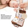 Baby Shower Gifts Basket Including Clothes Cute Doll Wooden Rattle Toy Funny Bibs Socks Greeting Card Newborn Baby Gifts Set White