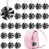 24 Pcs Cheer Pom Pom Keychain Cheerleader Gift Cheering Keyring Camp Team Gift For Many Sports Activities