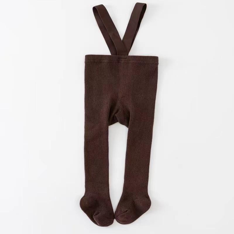 Neugeborenes Baby Mädchen Junge Accessoires Kinder Socken Hosenträger Overall Strumpfhose Uni Hohe Taille Rippstrick Strumpfhose Säugling Leggings