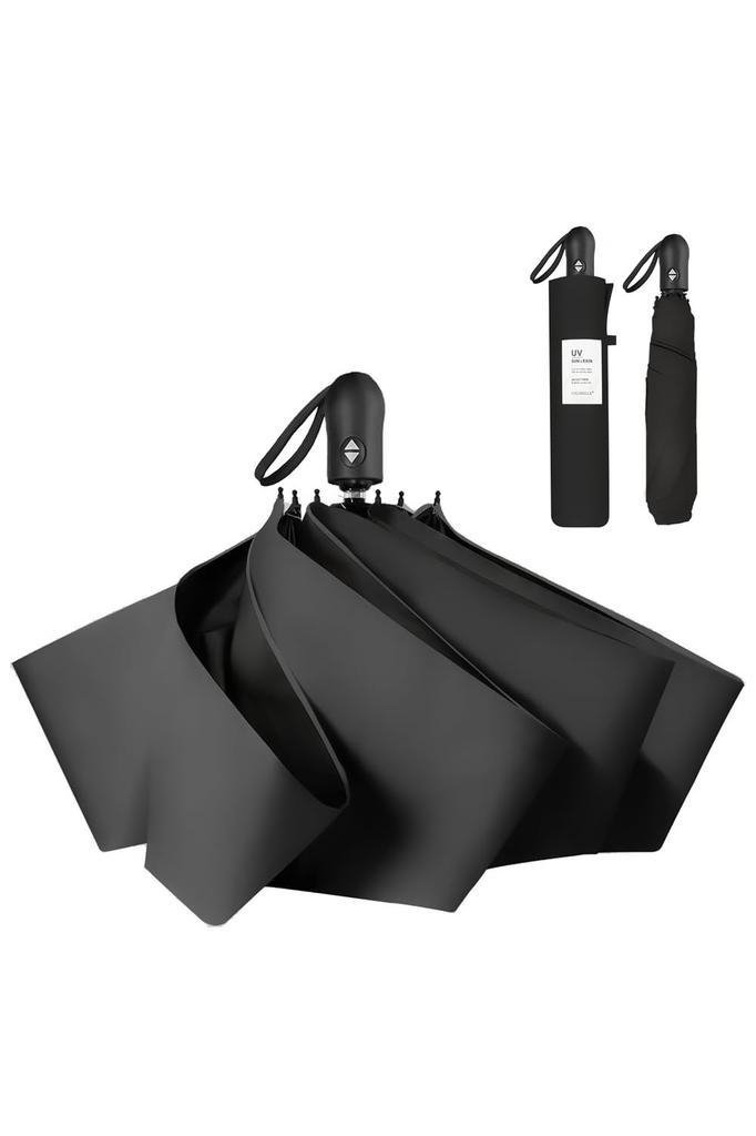 Evolutionary UV Perfect for Rain and Perfect for Commuting and Rainy Season Black Mocomoco's One-Touch Parasol, Windproof, Water-Repellent, Portable,