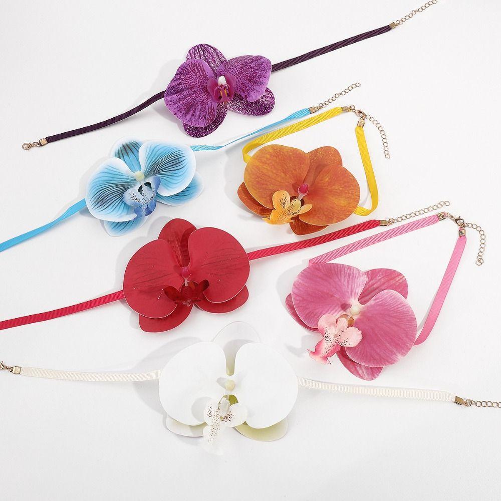 Jewelry Accessories Flower Choker Minority Design Ribbon Necklace  Wedding
