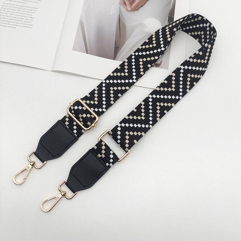 

New Bag Belt Replaces Ethnic Style Widened Women s Bag Shoulder Strap Adjustable Crossbody Transformation Bag Length Strap Golden Hook