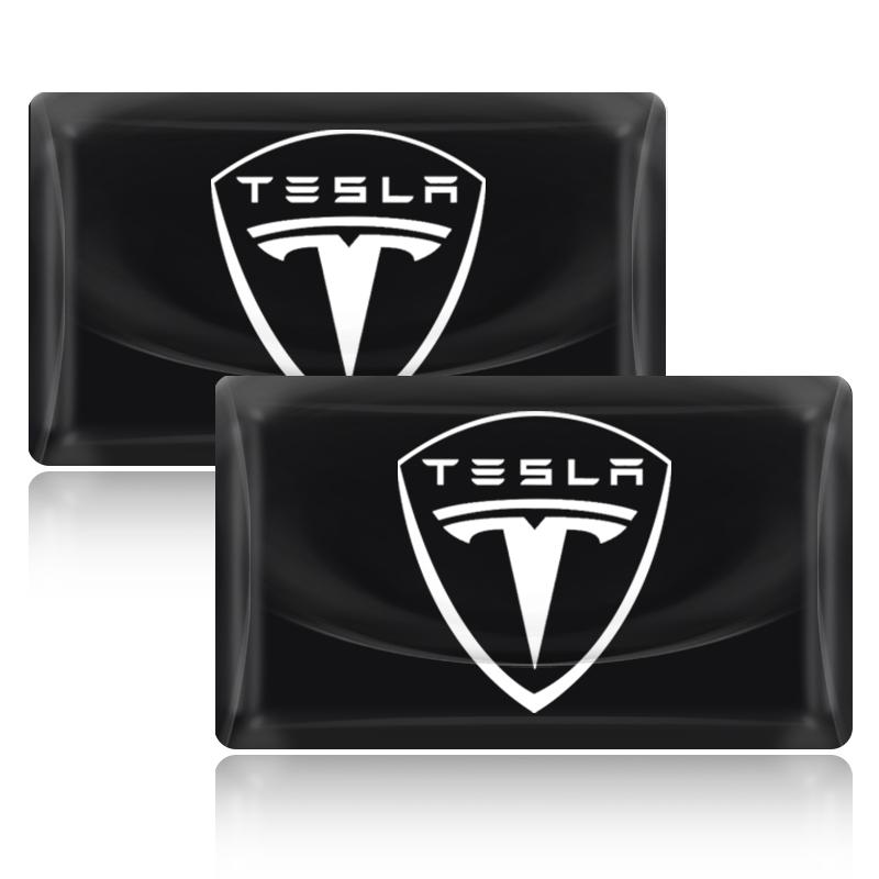 2/5/10 Stück Kohlefaser Lenkrad Auto Logo Emblem 3D Aufkleber Für Tesla Model 3 Model X Y Style Roadster Autozubehör