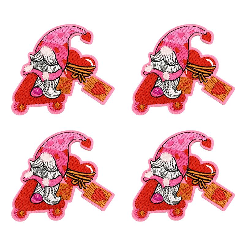 10PCS/lots Valentine's Day Embroidered Patches Pink Love Heart Patch Iron On Patches For Clothing Holiday Decoration Gift DIY