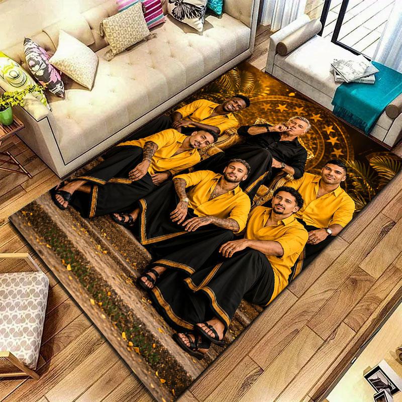 Brazil National Football Team Carpet Rug for Living Room Bedroom Home Sofa Decoration,Kids play Non-slip Floor Mat