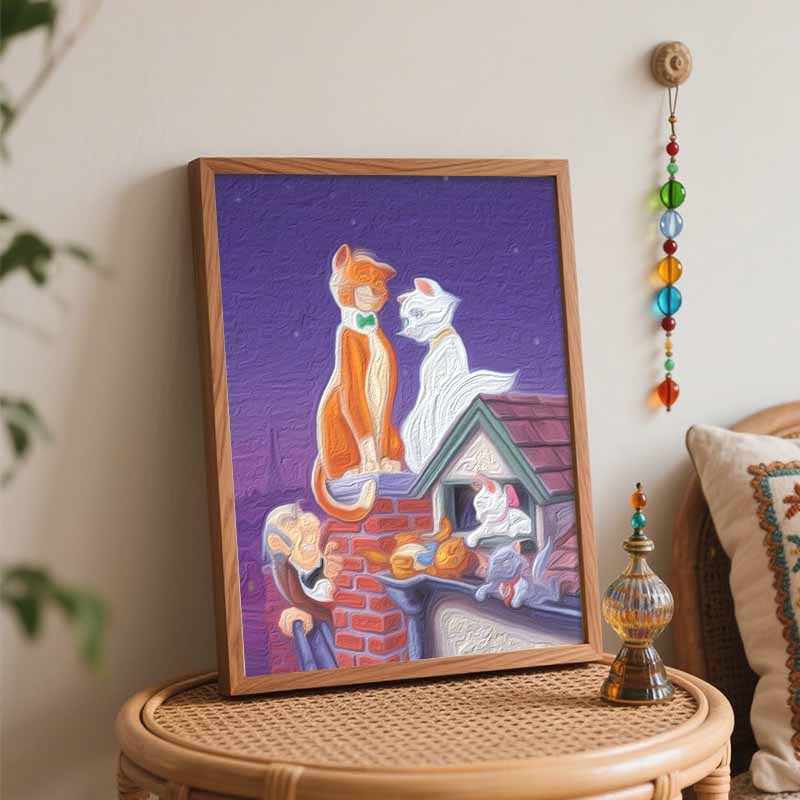 Disney Aristocats Oil Painting Kit Digital Painting Art Handmade Diy Home Room Decorations