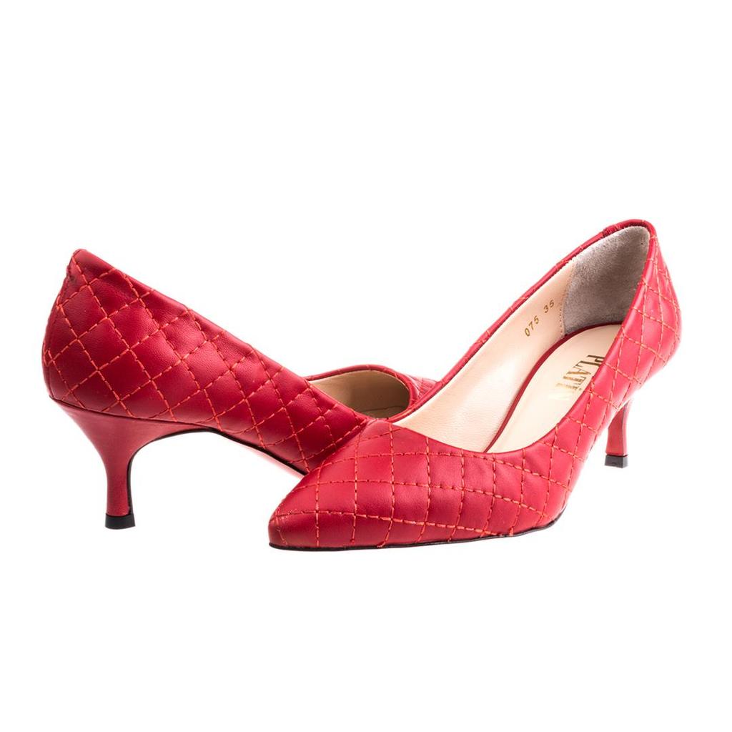 Mid Heel Echtleder Special Design Damenschuhe