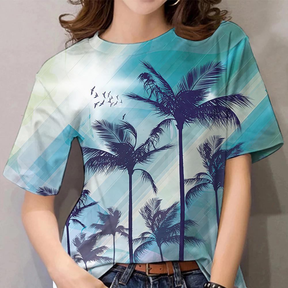 Hawaiian Coconut Pattern | Street Casual Top 2XS